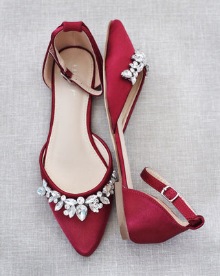 burgundy holiday shoes