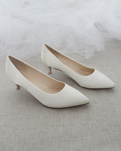 ivory shoes low heel