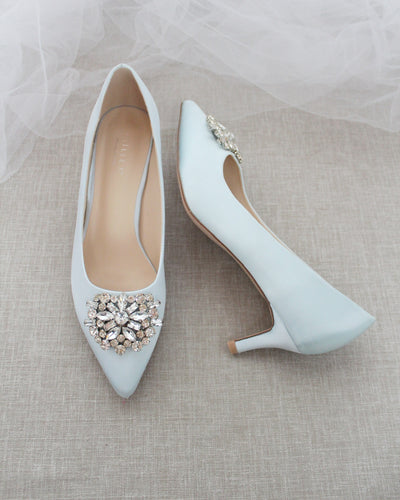light blue women heels
