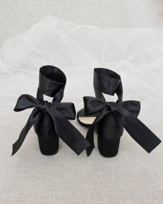 Women Black Heel Sandals