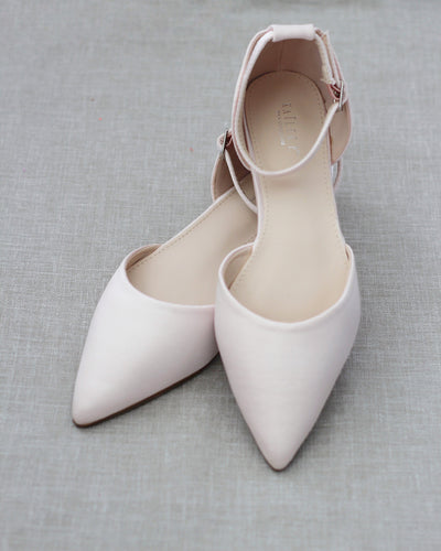 Light Pink Satin Flats