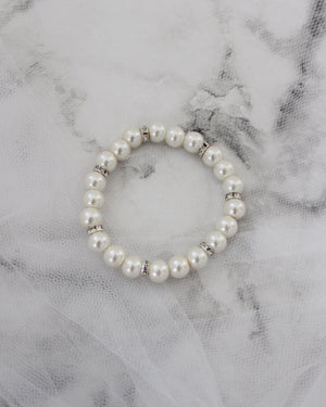 Pearls Bracelet with Rhinestones