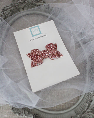 Rose Gold Rock Glitter Hair Clip or Shoe Clip