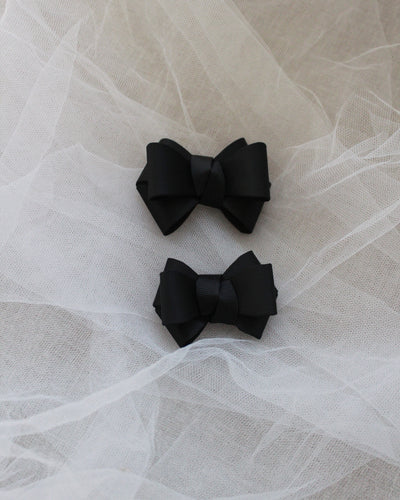 black grosgrain bow