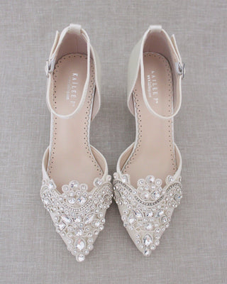 White wedding shoes