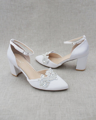 white wedding shoes