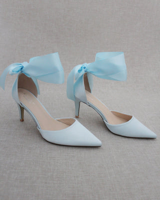 light blue women heels
