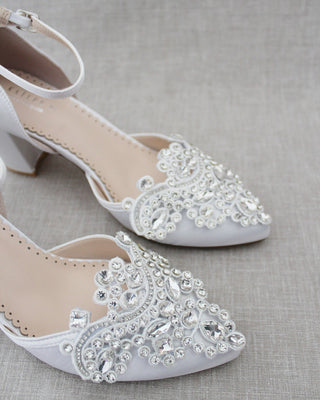 white wedding shoes