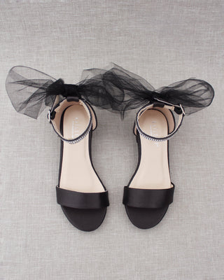 black heel sandals