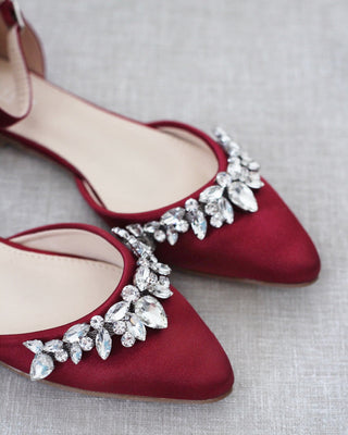 burgundy women shoes