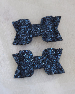 Navy Rock Glitter Hair Clip or Shoe Clip