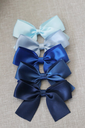 Satin Bow Hair Clips for Girls