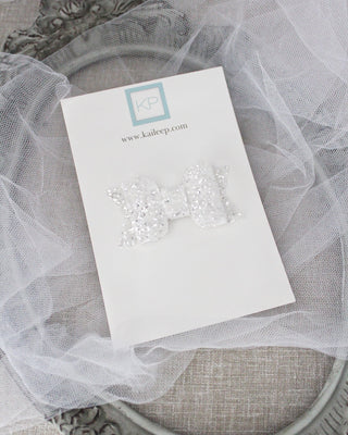 White Rock Glitter Hair Clip or Shoe Clip