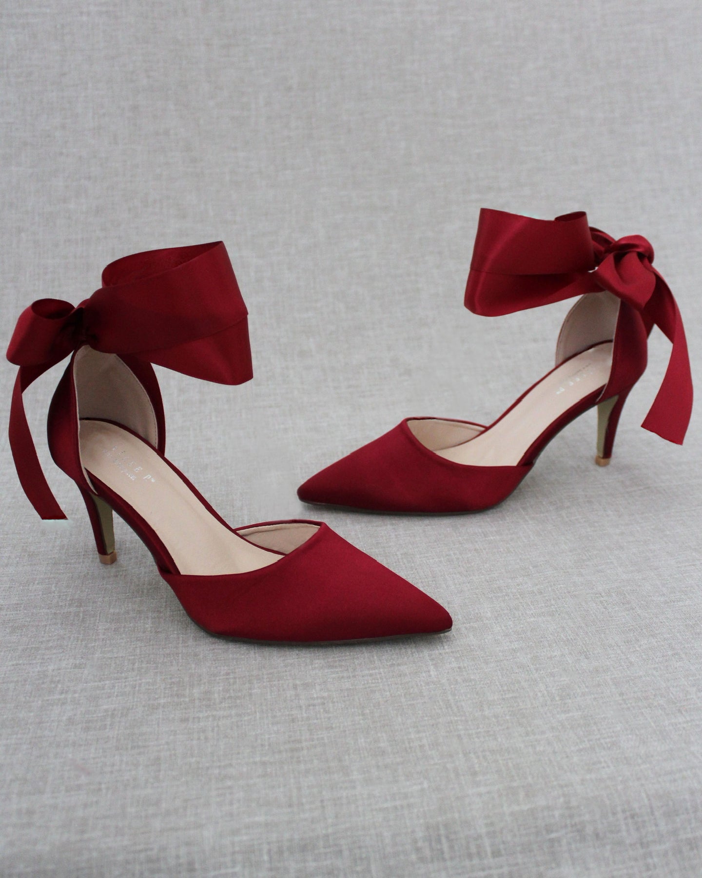 Burgundy Pumps Wedding Party Prom Shoes | Fruugo MY