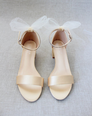 Champagne Block Heel Sandals