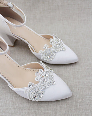 white wedding shoes