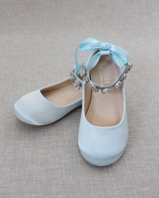 Light Blue shoes with rhinestone straps