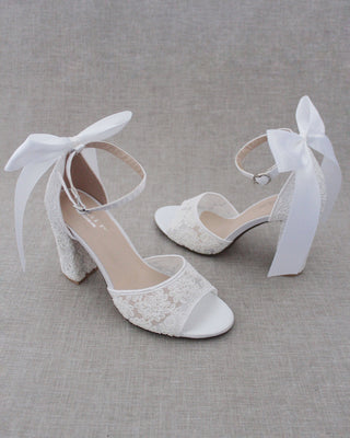 White wedding shoes