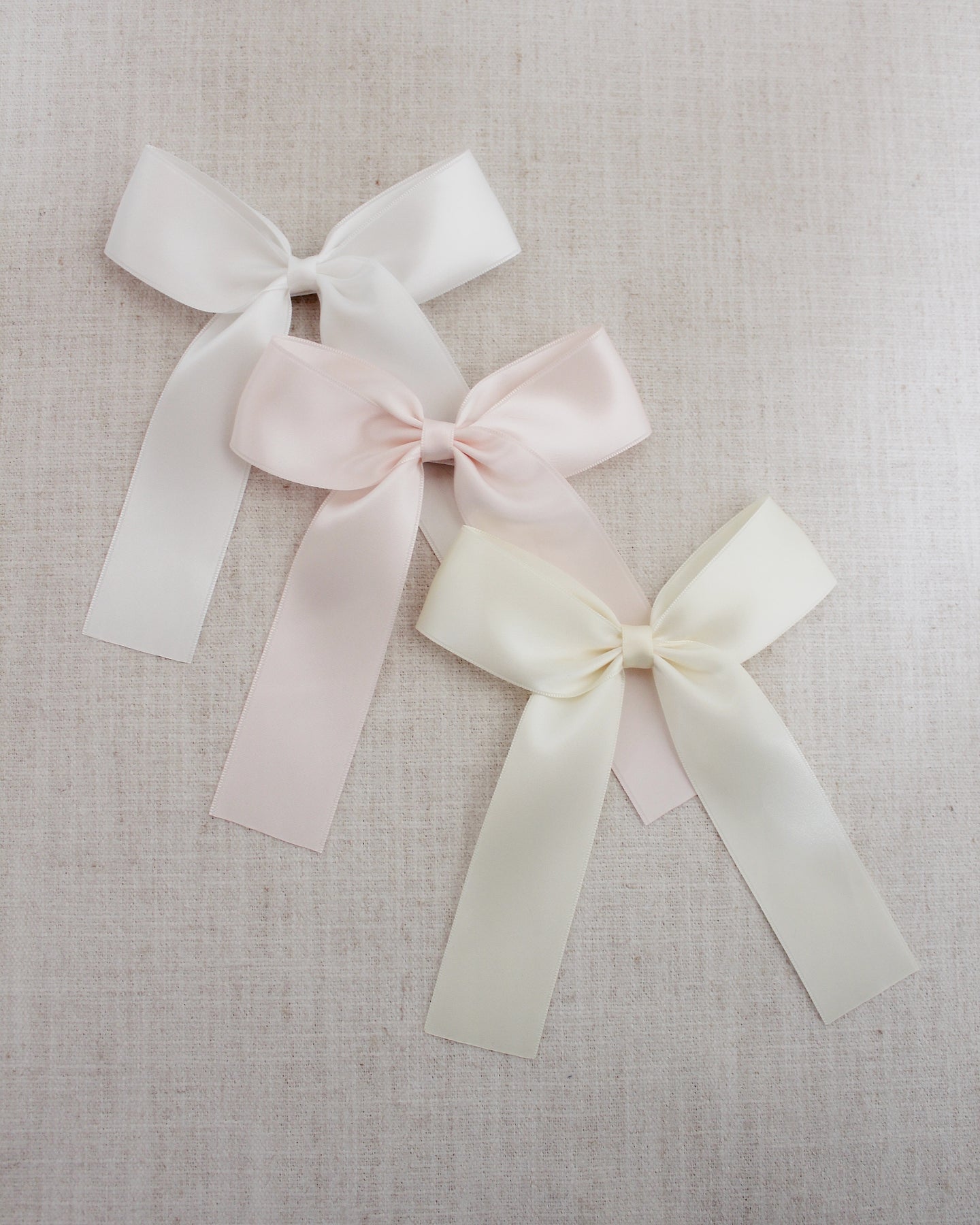 KP Accessories Long Tail Tulle Bow Hair Clip with Scattered Pearls, Flower Girls Bow White