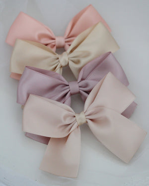Satin Bow Hair Clips for Girls