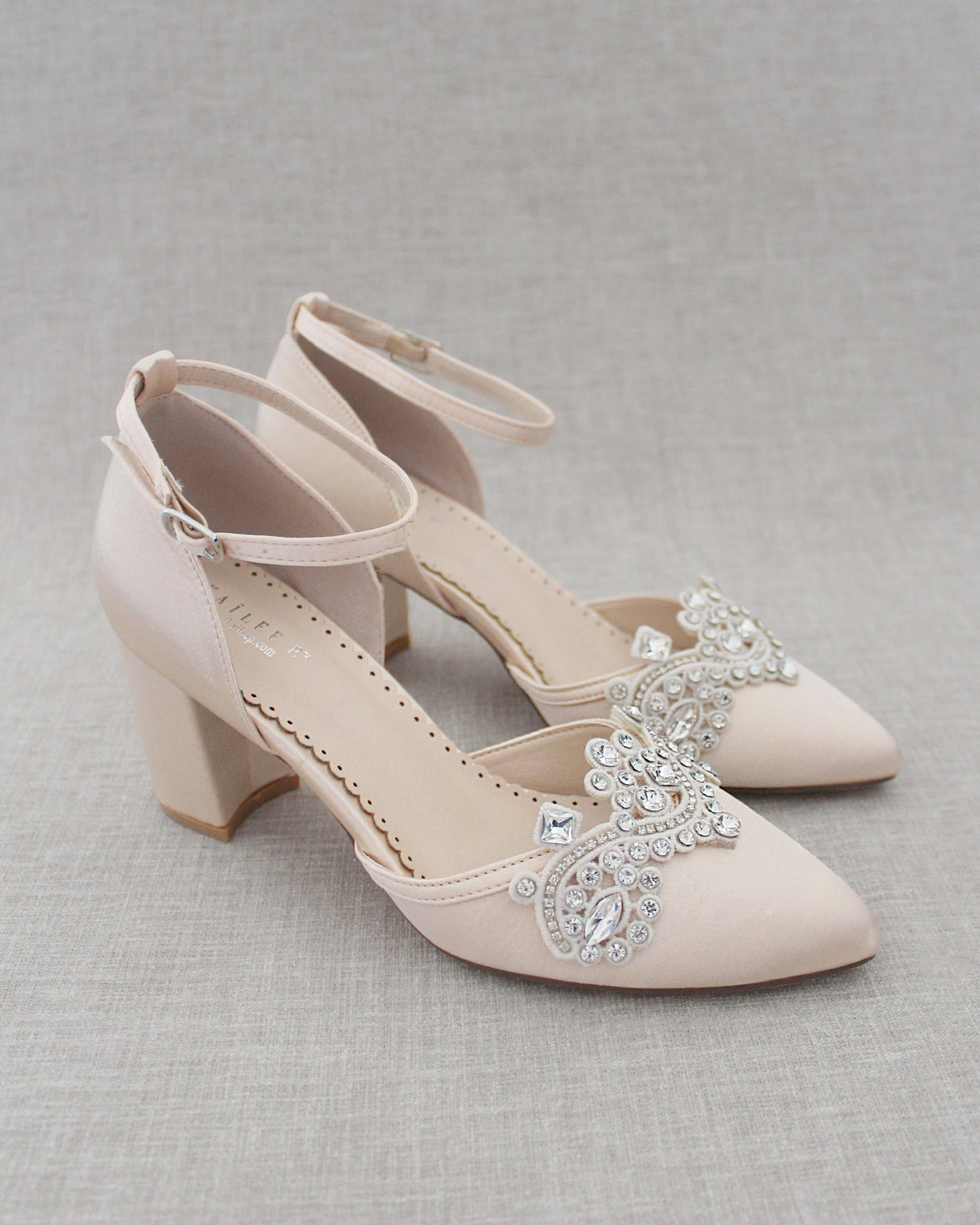 Evening shoes with block heel deals