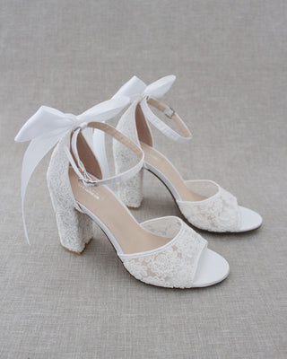 White wedding shoes