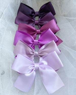 Satin Bow Hair Clips for Girls