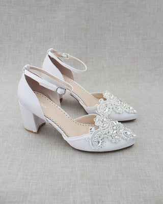 white wedding shoes