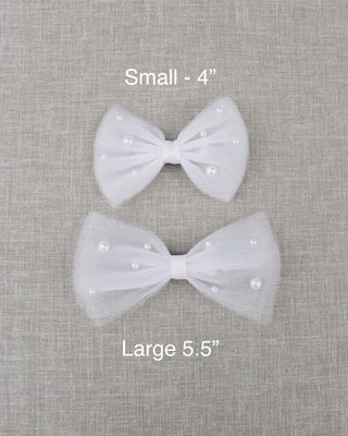 Tuxedo Tulle Bow Hair Clip or Shoe Clips - Pink, Blue