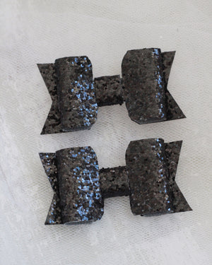 Black Rock Glitter Hair Clip or Shoe Clip