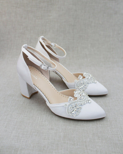 white wedding shoes