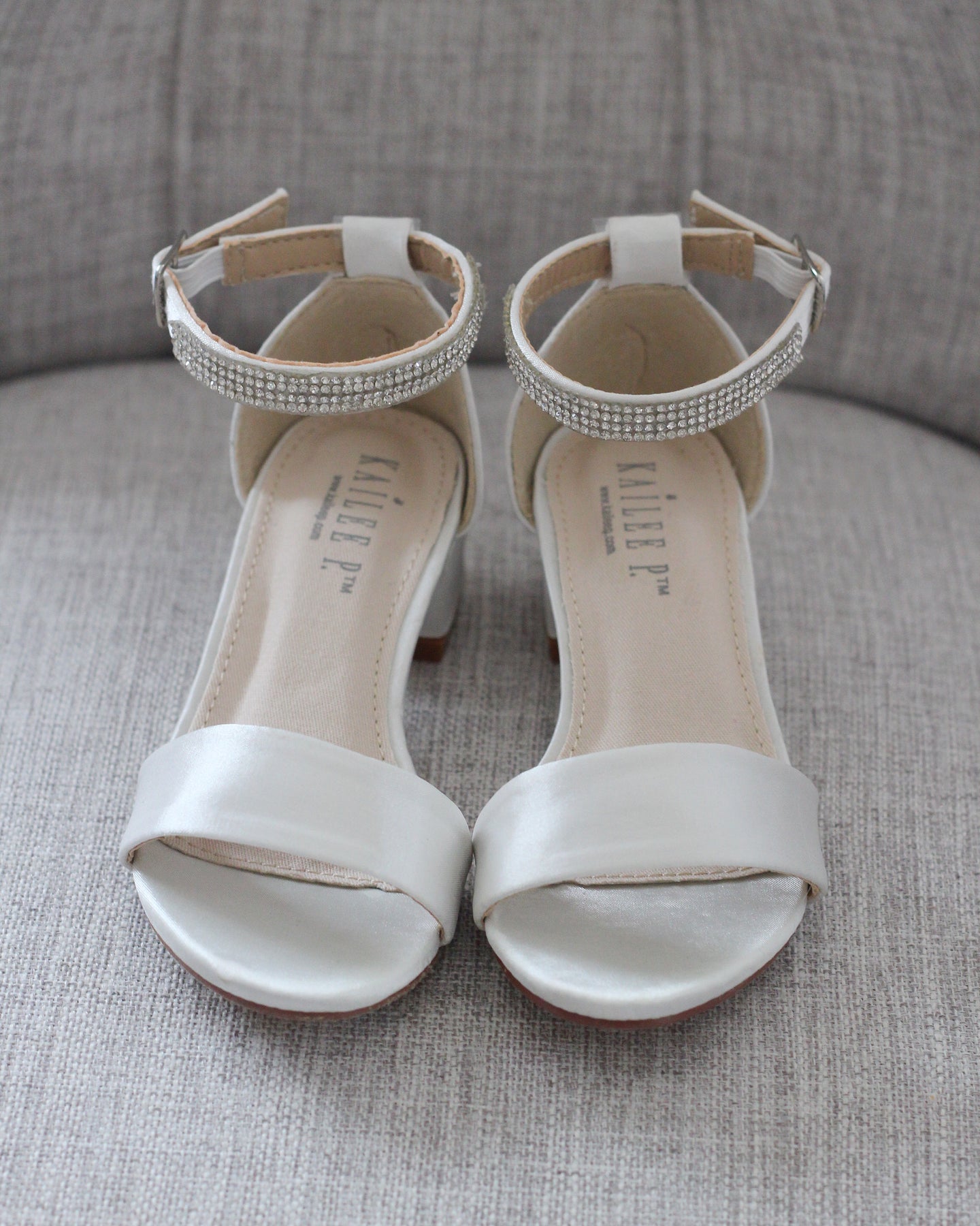 Taylor Off White Ankle Strap Heels | White ankle strap heels, Bride heels,  Wedding shoes heels
