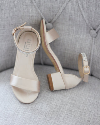 champagne heels sandals