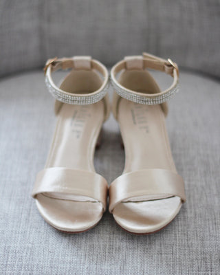 champagne heels sandals